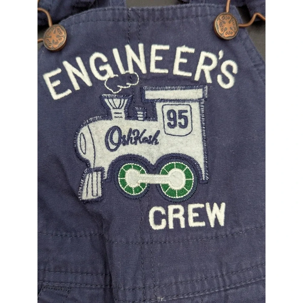 Lot of 3 OshKosh B'gosh Overall Pants 12M 18M 24M Pinstripe Engineer Carpenter